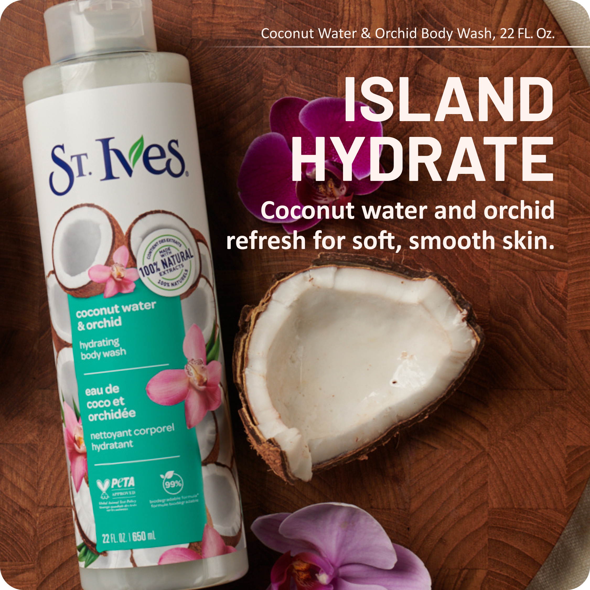 Coconut Water & Orchid Hydrating Body Wash | St Ives – St. Ives US