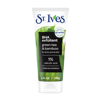 BHA Green Tea & Bamboo Face Scrub, Facial Exfoliant For Acne Prone Skin, 6oz